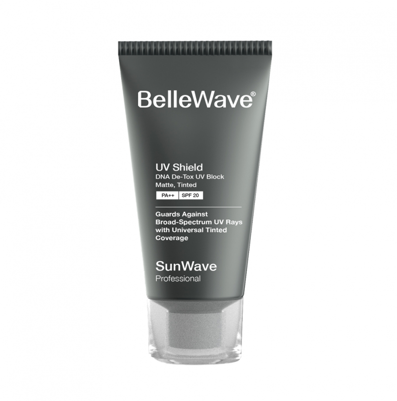 Kem chống nắng vật lý bảo vệ da Bellewave uv shield dna de tox uv block matte tinted spf 20 pa+++